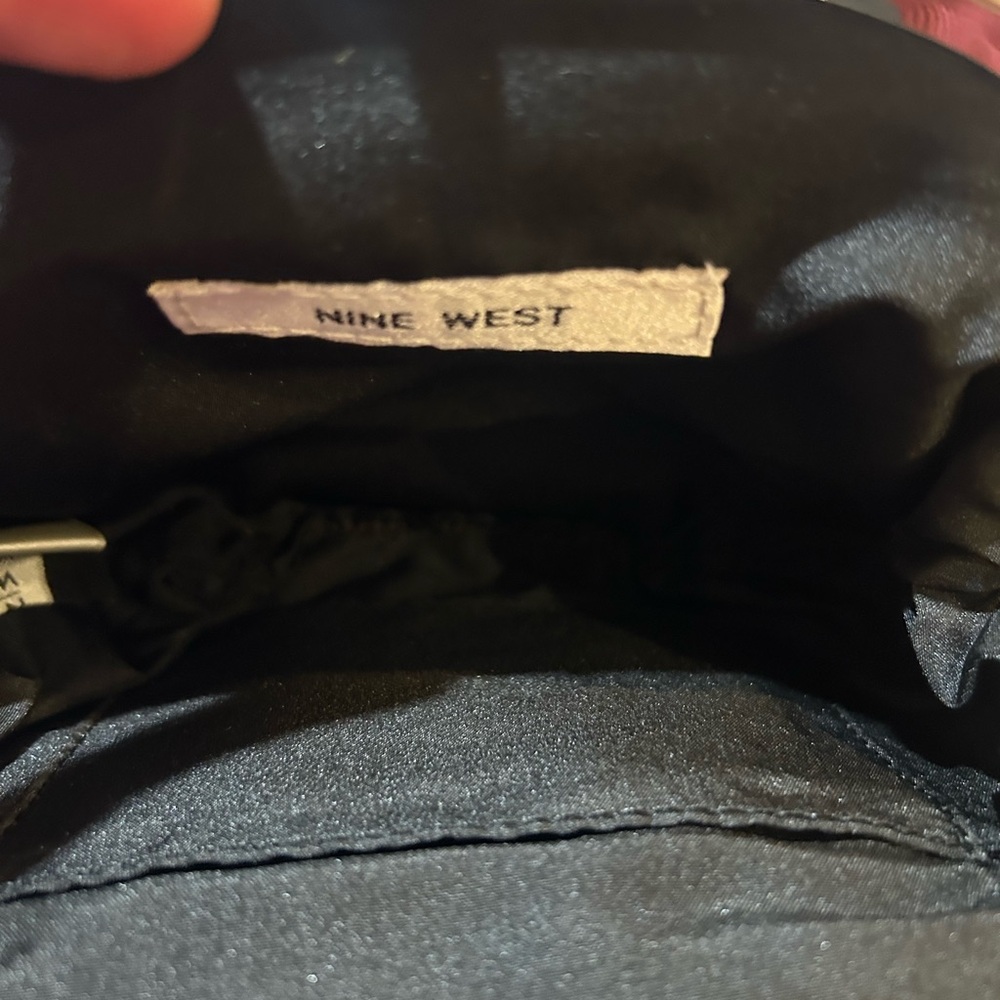 Nine West Black Floral Shoulder Bag | Chain Strap | NWT - Picture 8 of 14